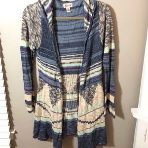 Aztec Cardigan With Hood